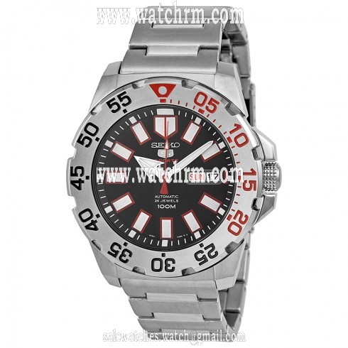 Seiko Series 5 Automatic Black Dial Stainless Steel Men's Watch SRP485
