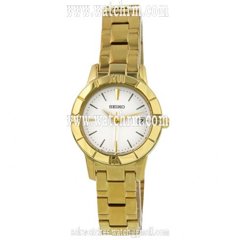 Seiko Silver Dial Gold-tone Ladies Watch SXDE40