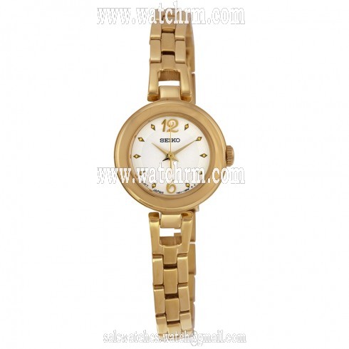 Seiko Silver Dial Gold-tone Stainless Steel Ladies Watch SXGN80