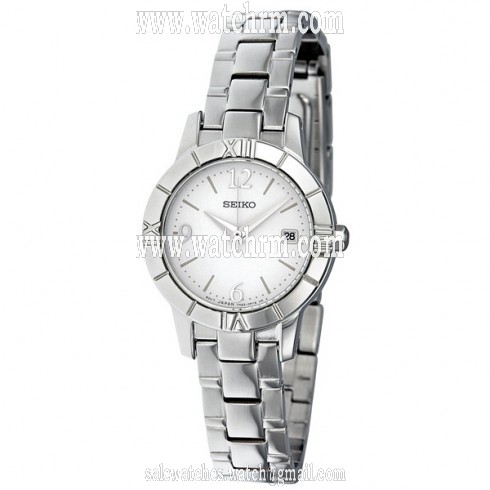 Seiko Silver Dial Stainless Steel Ladies Watch SXDE35
