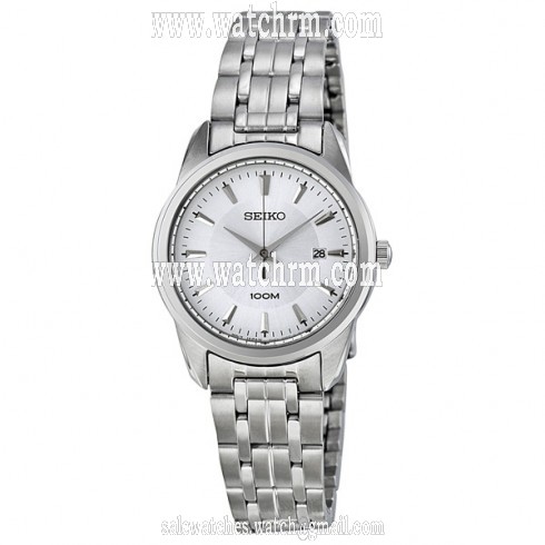 Seiko Silver Dial Stainless Steel Ladies Watch SXDE63
