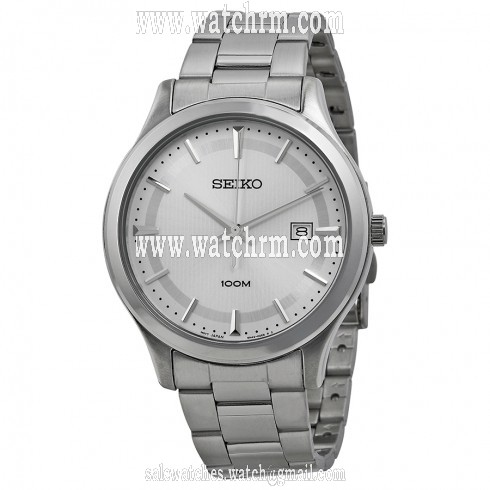Seiko Silver Dial Stainless Steel Men's Watch SUR047