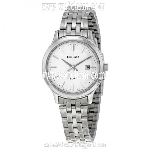 Seiko Silver Dial Stainless Steel Quatrz Ladies Watch SUR799