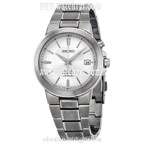 Seiko Silver Dial Titanium Kinetic Men's Watch SKA329