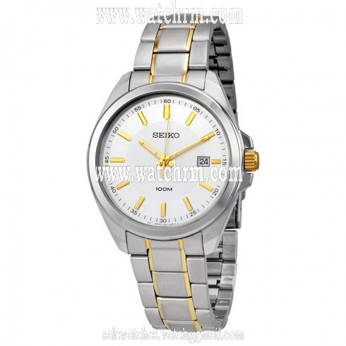 Seiko Silver Dial Two-tone Men's Watch Watch SUR063