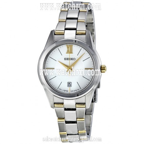 Seiko Silver Dial Two Tone Stainless Steel Ladies Watch SXDC81