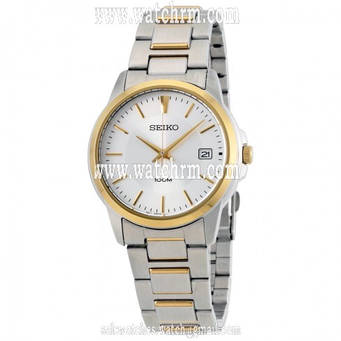 Seiko Silver Dial Two Tone Stainless Steel Men's Watch SGEF54