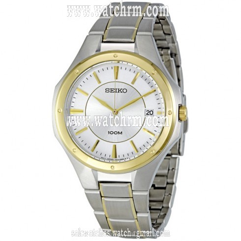 Seiko Silver Dial Two Tone Stainless Steel Men's Watch SGEF62