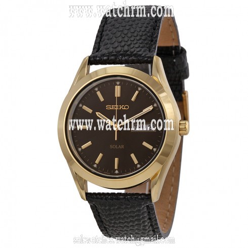 Seiko Solar Black Dial Men's Watch SNE054