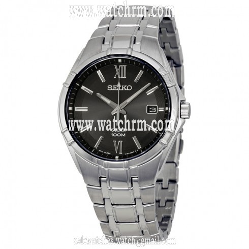 Seiko Solar Black Dial Men's Watch SNE215