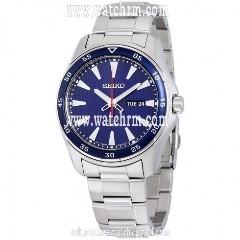 Seiko Solar Blue Dial Stainless Steel Men's Watch SNE391