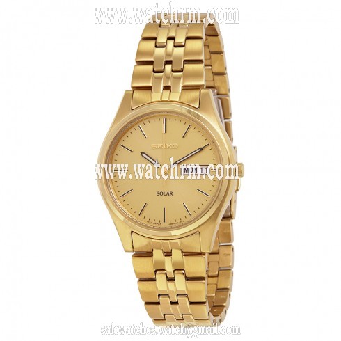 Seiko Solar Champagne Dial Men's Watch SNE036