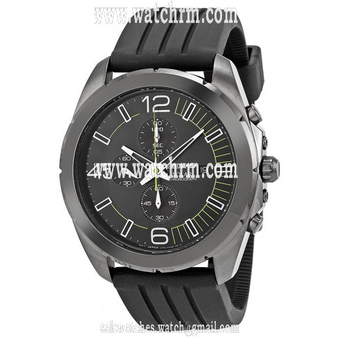 Seiko Solar Chronograph Black Dial Black Ion-plated Men's Watch SSC205