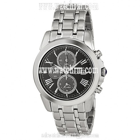 Seiko Solar Chronograph Black Dial Stainelss Steel Men's Watch SSC193