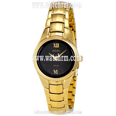 Seiko Solar Quartz Gold-tone Ladies Watch SUP110