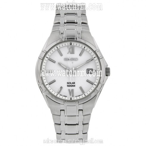 Seiko Solar Quartz Stainless Steel Men's Watch SNE213