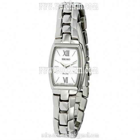 Seiko Solar Quartz Tonneau Ladies Watch SUP075