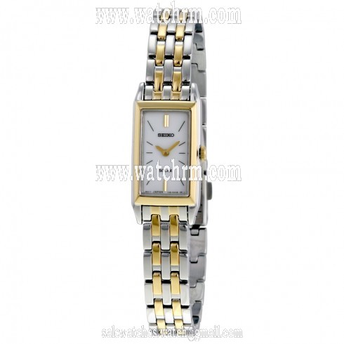Seiko Solar Quartz Two-tone Ladies Watch SUP028