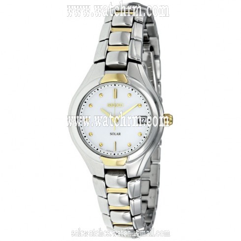 Seiko Solar Quartz Two-tone Ladies Watch SUT064