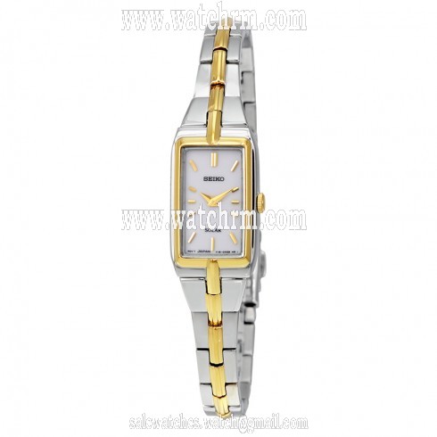 Seiko Solar Silver Dial Two-tone Ladies Watch SUP272