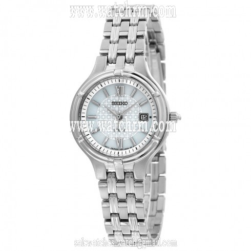 Seiko Solar Siver Dial Stainless Steel Ladies Watch SUT217