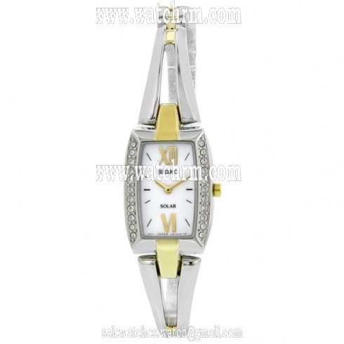 Seiko Solar Tressia Swarovski Crystal Two-tone Ladies Watch SUP084