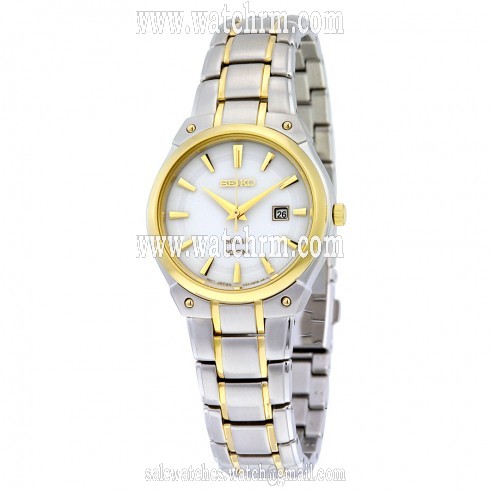 Seiko Solar White Dial Stainless Steel Ladies Watch SUT128