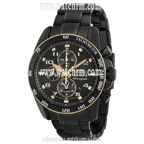 Seiko Sportura Black Dial Black Stainless Steel Men's Watch SNAF34