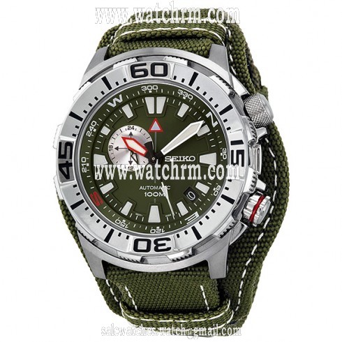 Seiko Superior Automatic Army Green Dial Green Canvas Men's Watch SSA055