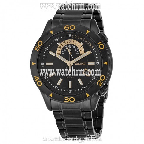 Seiko Superior Automatic Black Dial Black Ion-plated Stainless Steel Men's Watch SSA187