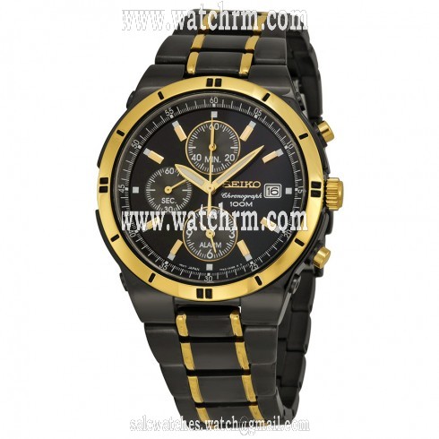 Seiko Two-Tone TiCN-Plated Steel Men's Watch SNAA30
