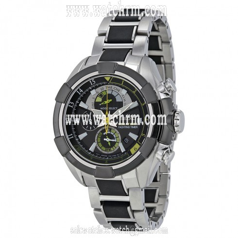 Seiko Velatura Chronograph Yachting Timer Black Dial Stainless Steel Men's Watch SPC147