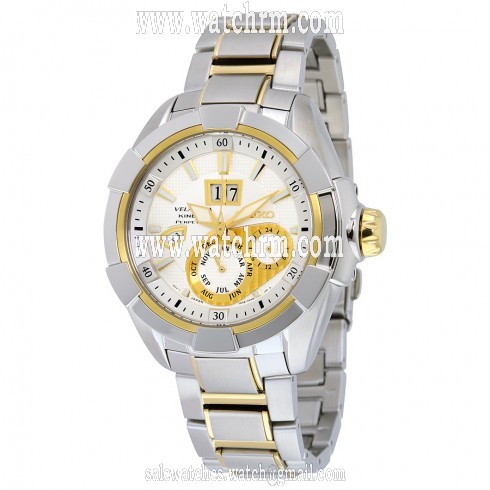 Seiko Velatura Silver White Dial Stainless Steel Men's Watch SNP100
