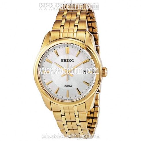 Seiko White Dial Gold-tone Men's Watch SGEG12