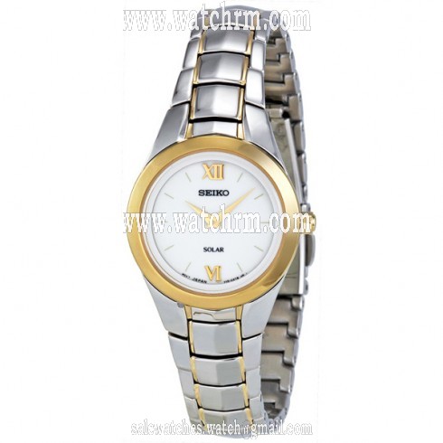 Seiko White Dial two-tone Ladies Watch SUP108