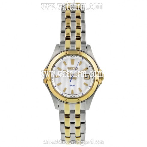 Seiko White Dial Two-tone Stainless Steel Ladies Watch SXDC96