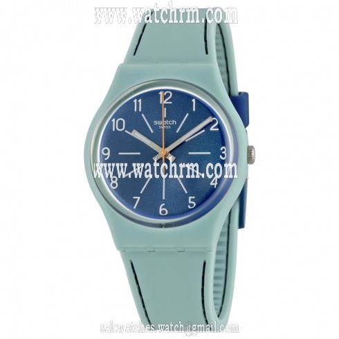 Swatch Blue Stitches Blue Dial Ladies Casual Watch GM184
