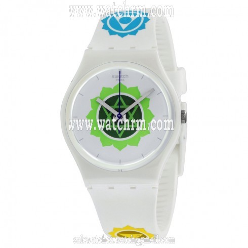 Swatch Breathe White Dial White Plastic Unisex Watch GW172