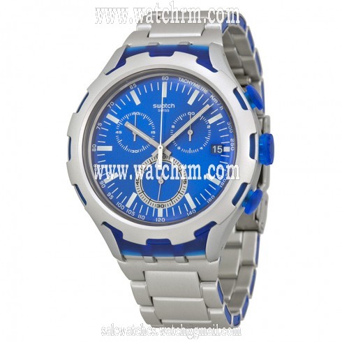Swatch Endless Energy Chronograph Blue Dial Aluminium Men's Watch YYS4001AG