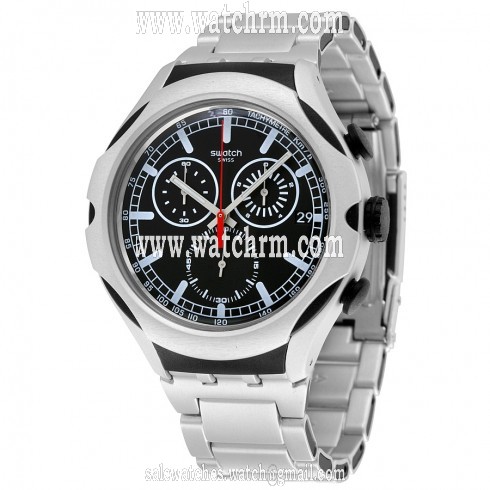Swatch Energy Chronograph Black Dial Aluminium Men's Watch YYS4000AG