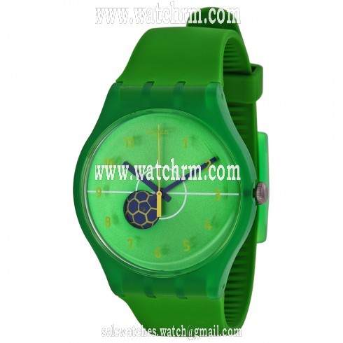 Swatch Entusiasmo Green Dial Unisex Watch SUOZ175