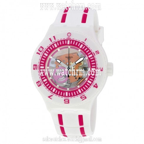 Swatch Feel The Wave Skeleton Dial White Dial Unisex Sports Watch SUUW101
