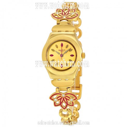 Swatch Irony Gold Dial Gold-tone Ladies Watch YSG140G