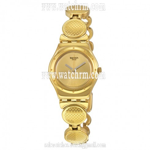 Swatch Irony Gold Dial Gold-plated Ladies Watch YSG141G