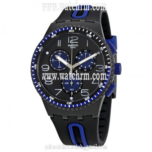 Swatch Kaicco Black Dial Men's Chronograph Watch SUSB406
