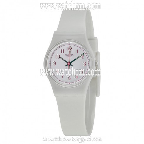 Swatch Lady Spy Grey Dial White Plastic Ladies Watch LM139