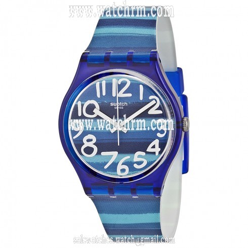 Swatch Linajola Blue Dial Blue Plastic Unisex Watch GN237