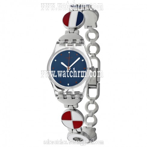 Swatch Marinette Blue Dial Stainless Steel Case Ladies Quartz Ladies Watch LK344G