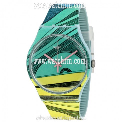 Swatch Money Honey Green-Yellow Dial Men's Quartz Watch SUOG107
