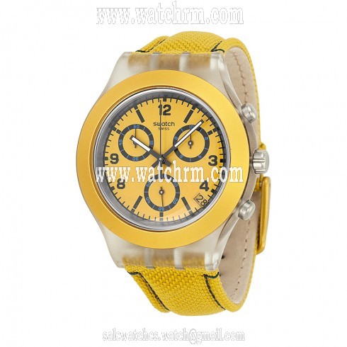 Swatch Mustardy Chronograph Plastic Men's Watch SVCK4069